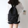 Ruofeng size solid color canvas schoolbag men's backpack women's Korean version high school backpack middle school students versatile