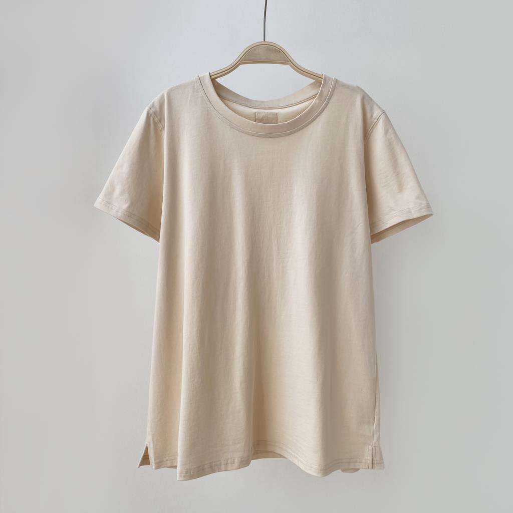 

Johnature однотонные повседневные женские футболки, летние простые пуловеры с круглым вырезом, универсальные свободные 3 цвета, женские топы One Size бежевый