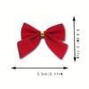 36 Packs Christmas Mini Small Bow Hanging Ornaments - Desktop Christmas Tree Accessories Pendant Christmas Decorations Supplies