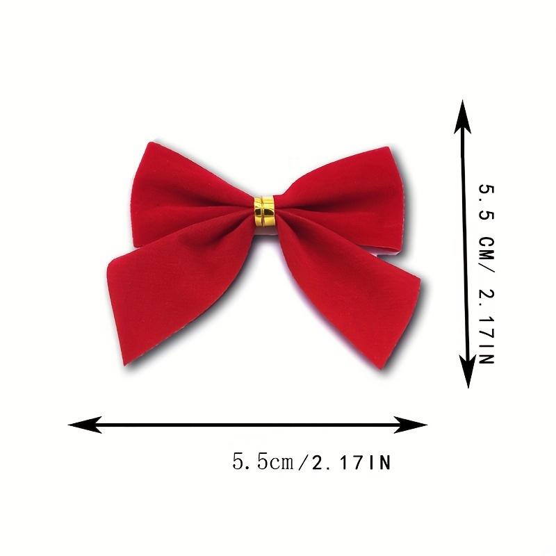36 Packs Christmas Mini Small Bow Hanging Ornaments - Desktop Christmas Tree Accessories Pendant Christmas Decorations Supplies