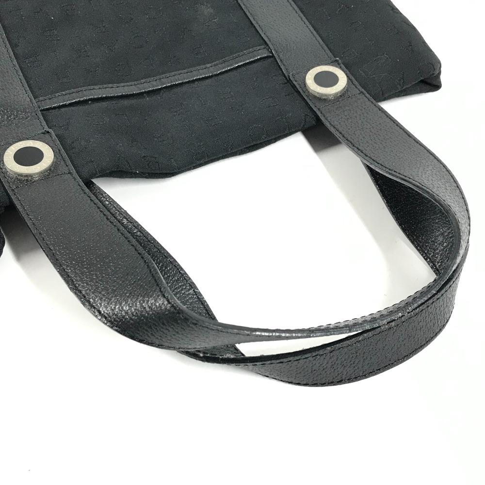 BVLGARI Logomania with pouch Bag Tote Bag Hand Bag Leather/Canvas Black