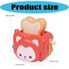 Compact Noiseless Bread Toaster Keychain Lightweight Simulation Design Hanging Ornament Plastic Daily Carry