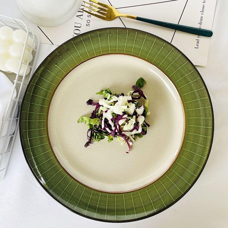 

Большая тарелка с тиснением, красивый внешний вид, обеденная тарелка во французском стиле ретро, ​​легкий роскошный стейк, обеденная тарелка в западном стиле с небольшими дефектами.