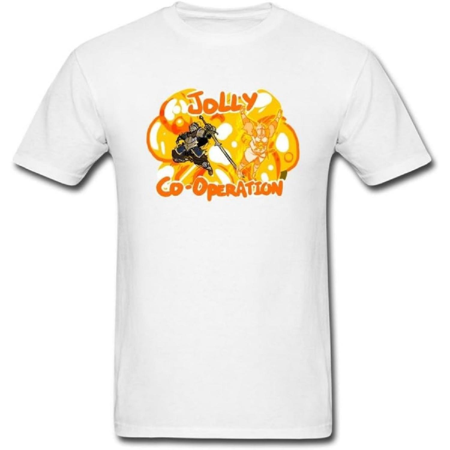 

JuDian Dark Souls Sunbro Jolly Cooperation T Shirt For Men XXXXXL білий