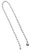 [Gold Japan] Plus Size Women's Accessory Necklace Short Ball Chain Pearl Lobster Clasp Simple Casual goldy-1803 Free Size Silver