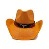 Corn Husk Material Straw Hat Western Cowboy Hat Spring and Summer Men and Women Panama Sun Hat Elegant Cowboy Straw Hat