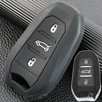 Per Peugeot Citroen Opel Grandland X Corsa Zafira Telecomando in Silicone a 3 Pulsanti Portachiavi Anello di Copertura Custodia Protettiva
