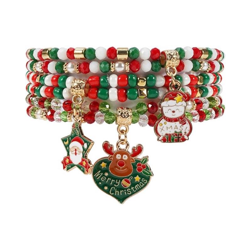 JYL TS Bracelet Christmas Stackable  Festive Elements Invites Holiday Blessings