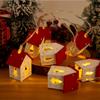 1.5M 10LED Christmas Wooden House LED String Light Xmas Tree Hanging Ornament Christmas Decoration For Home Navidad Gifts 2025