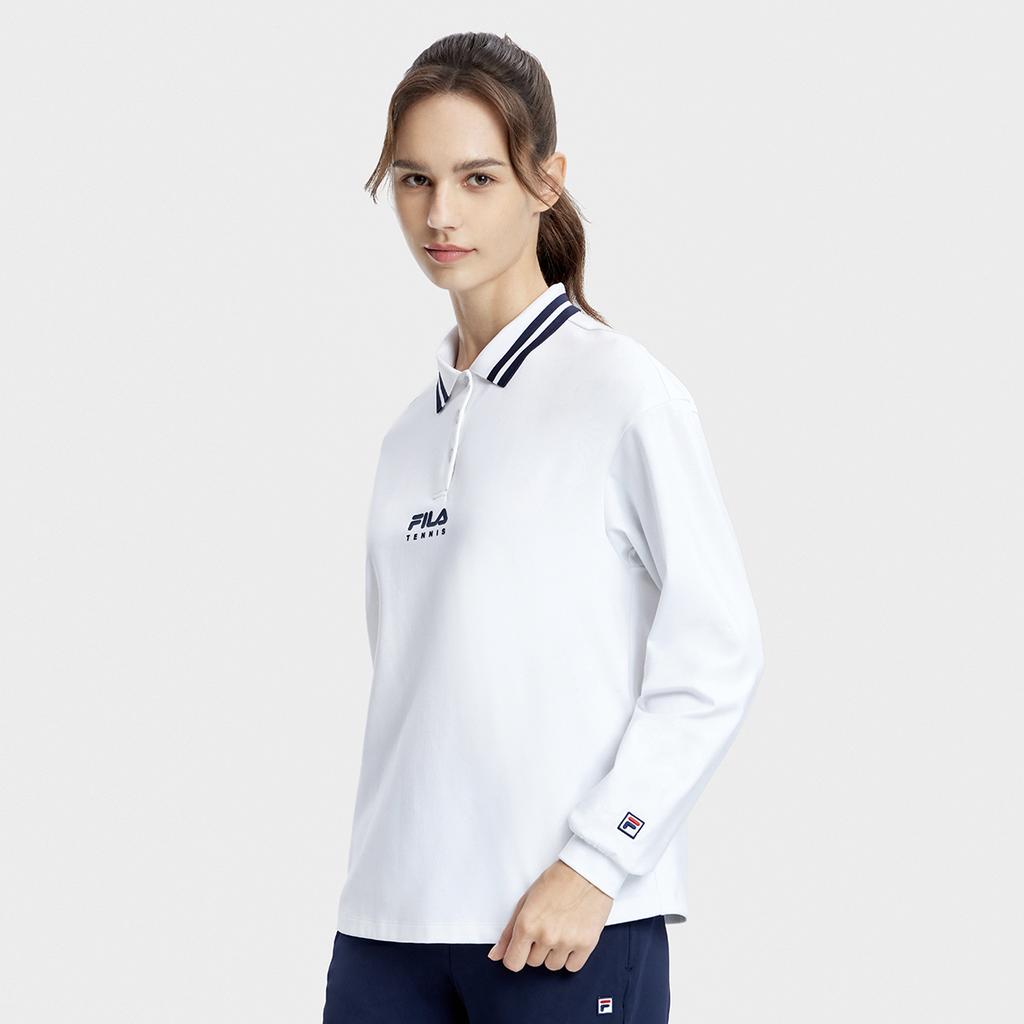 New FILA Polo Shirt Women's Standard White A11W333202FWT