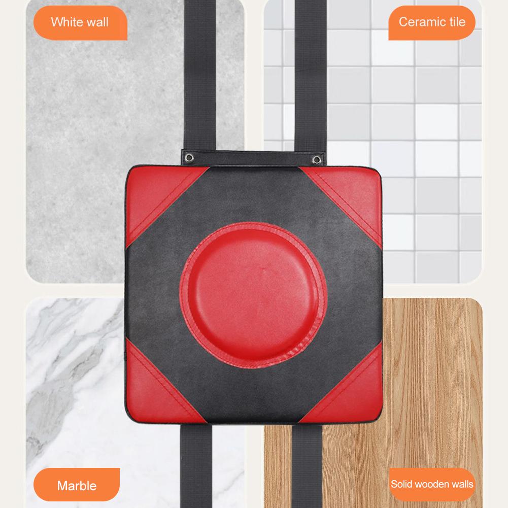 Boxen Schlagziel PU-Leder Quadratisches Wandziel Höhenverstellbar Boxen Training Sandsack Wand Schlagpolster für Erwachsene Kinder