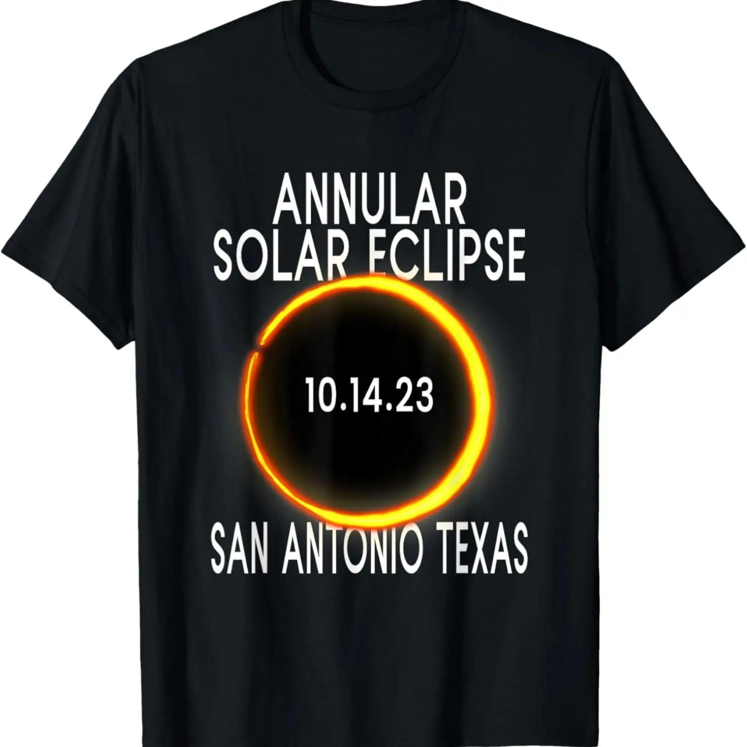 

Annular Solar Eclipse 2023 TShirt - San Antonio Texas T-Shirt S чёрный