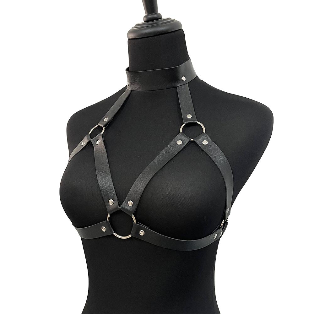 Women'S Sexy Leather Chest Decoration Tight Strap Fashion Versatile Harajuku Style Cat Face Mask Flirting Clothing Accessories