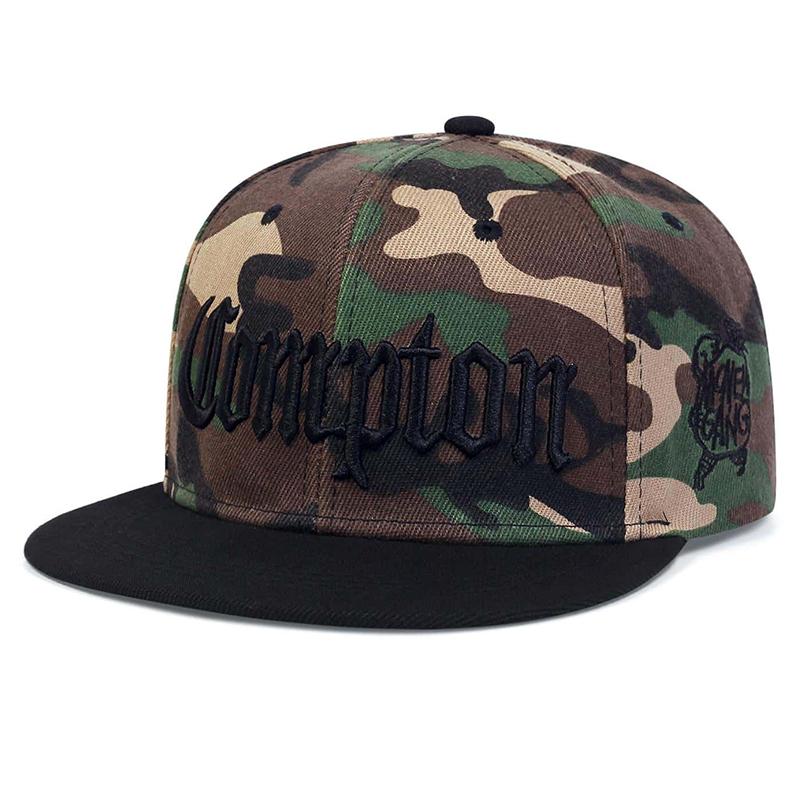 Moda Uomo Cappello Ricamato Compton Cappellini Snapback Unisex Cappello Parasole Donna Regolabile Cappellini da Baseball Hip Hop Cappello da Cowboy