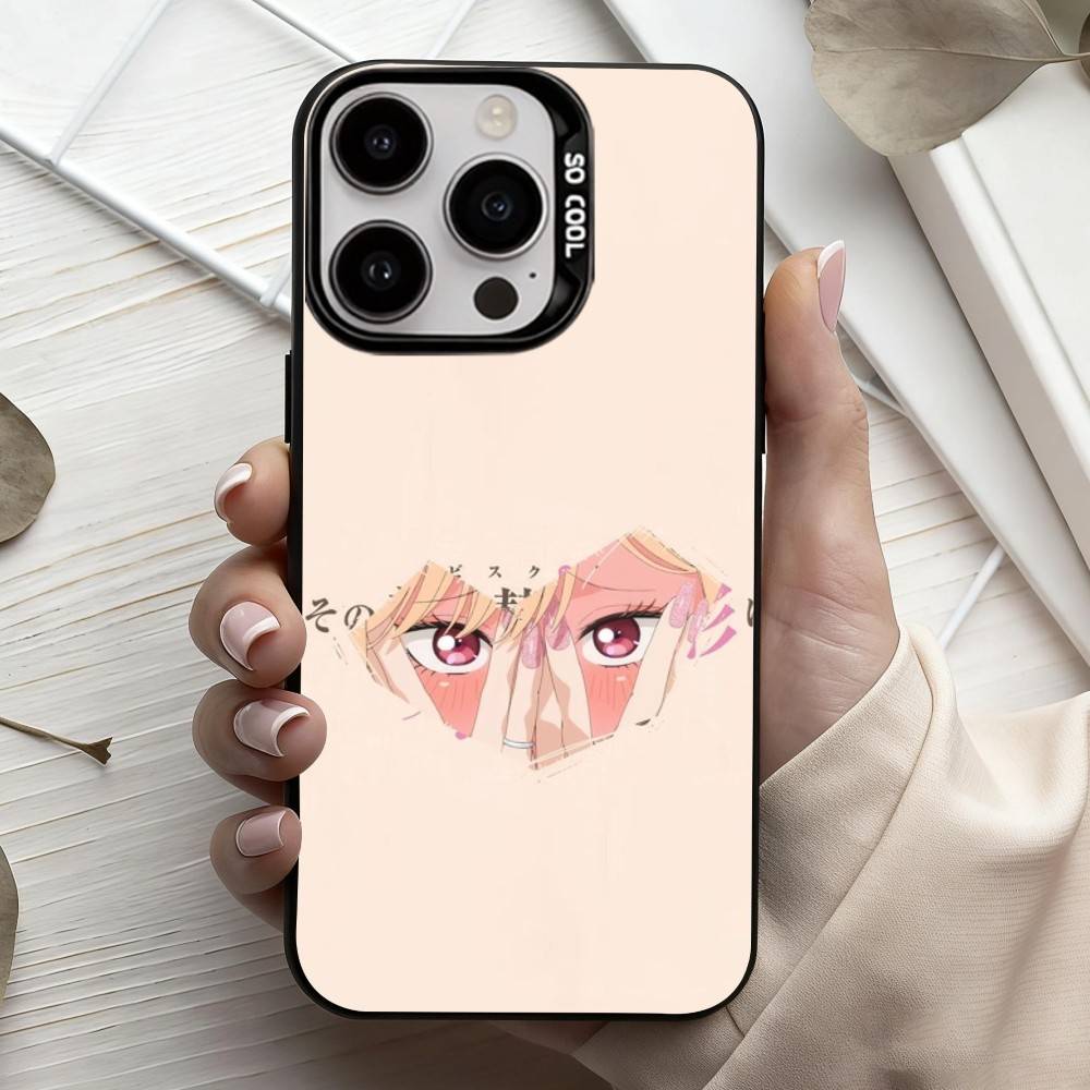 My Dress Up D-Darling M-Marin K-Kitagawa Phone Case For iPhone17,16,15,14,13,12,11 Plus,Pro Max Black Candy Silver Plated Cover