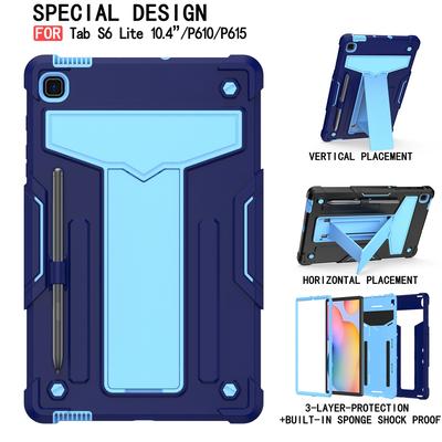 Pouzdra na tablety Pouzdro pro Samsung Galaxy Tab S7 FE S7 Plus S7 S6 Lite Těžký ochranný kryt na stojánek Celé tělo Pouzdro na tablet odolné proti nárazům Fundas