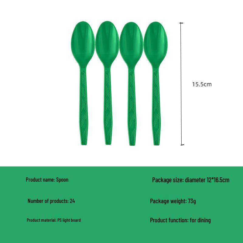 Emerald Green Disposable Tableware Set: Plates, Cups, Napkins