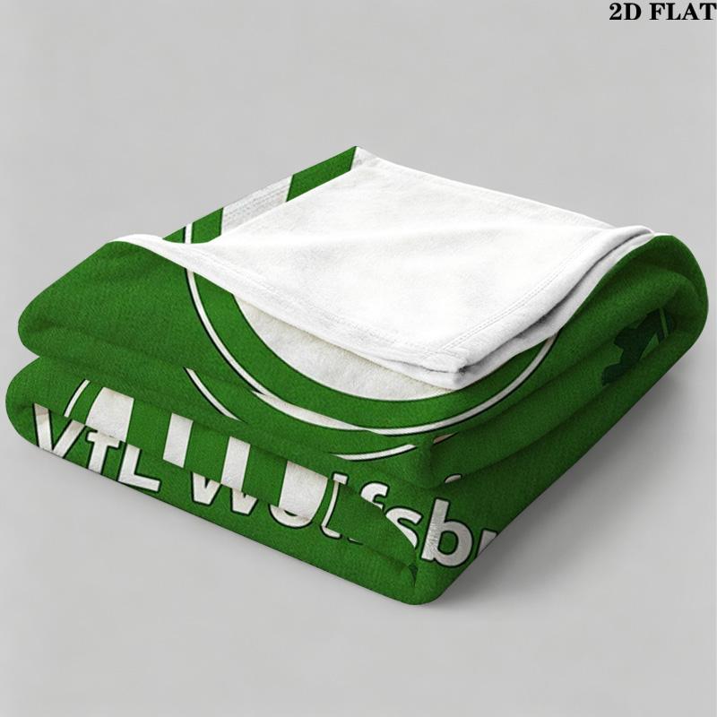 VfL Wolfsburg Print Flannel Blanket High Quality Warm Comfortable Cover for All Seasons Perfect for Gifts Home Decor