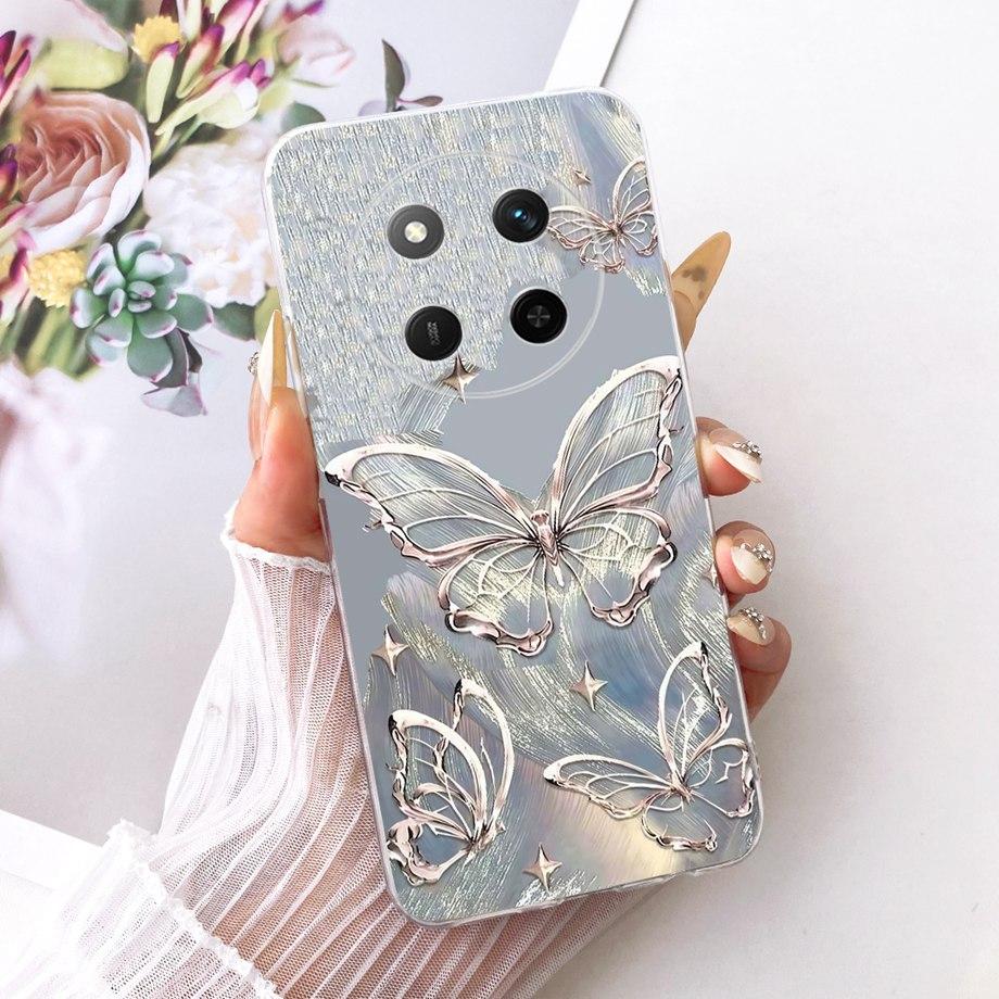 Dragon Lion Animal Printed For Honor Magic 7 Lite 7 Pro Magic7 Phone Case On Honor X9C Smart Cover Clear Silicone Butterfly Capa
