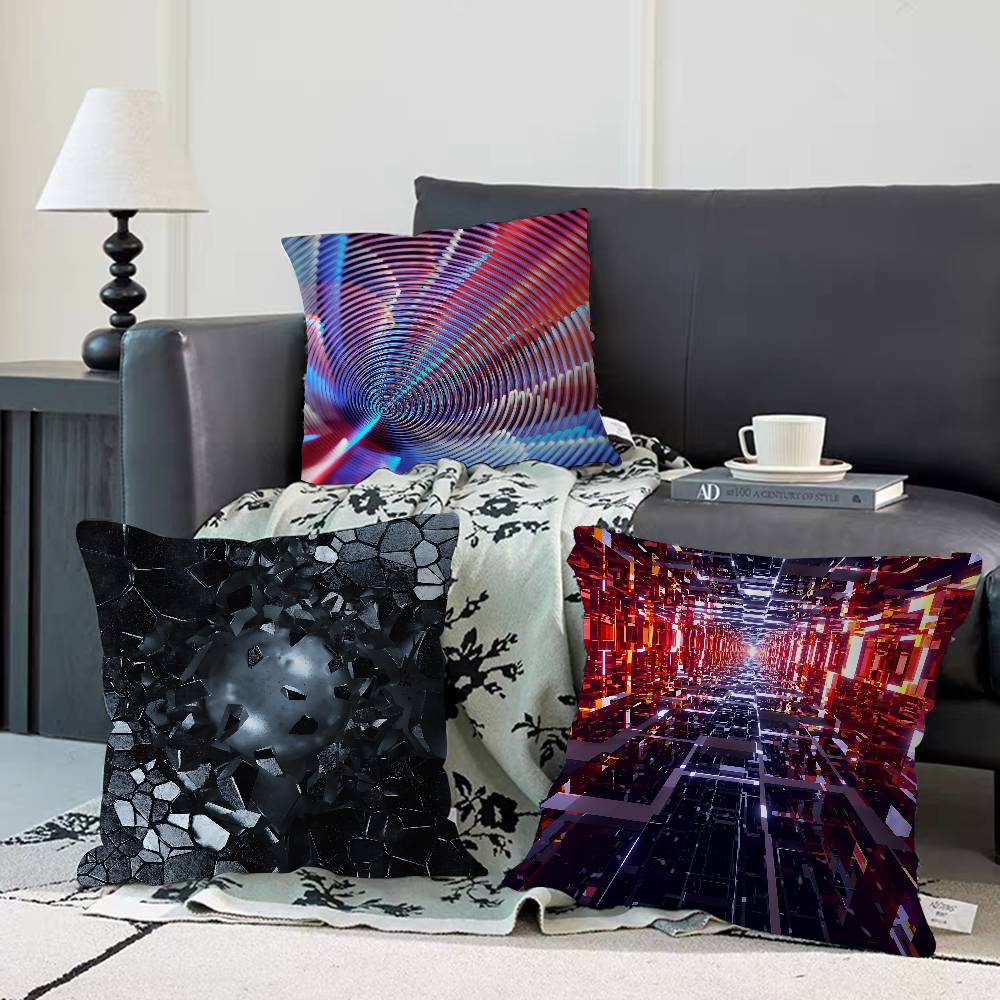 3D Visual Pillow Case Removable Washable Cushion Cover – All-Season Soft Linen