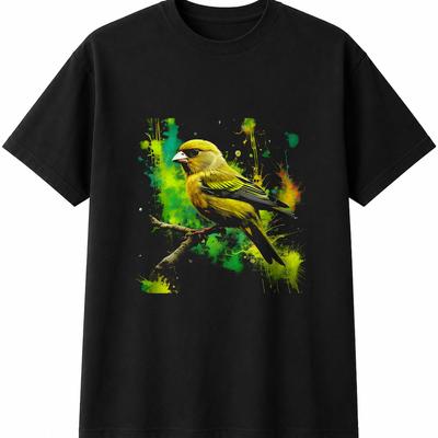 Greenfinch Bird Mens Womens T-Shirt Unisex Novelty Gift Tee Funny Present