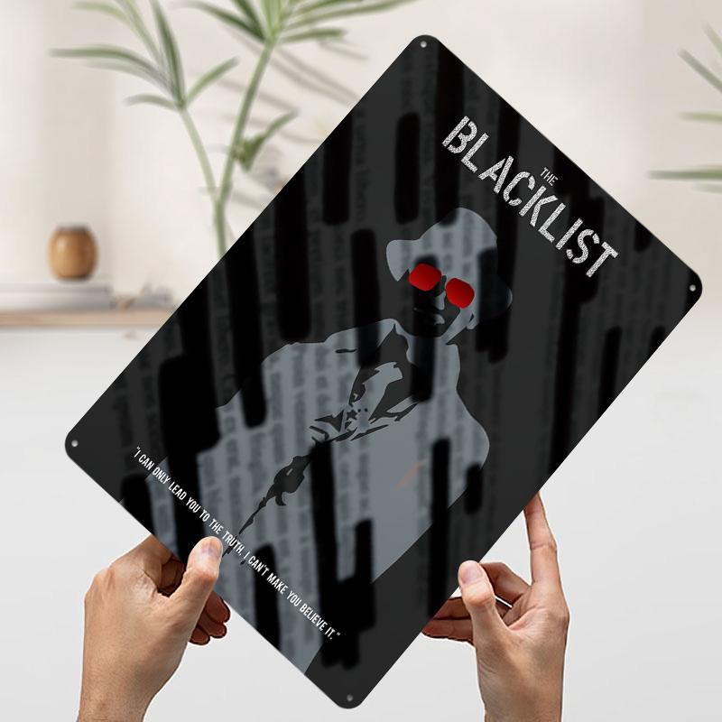 

A Minimalist for the TV Show The Blacklist Tinplate Poster Customized Wall Art Vintage Retro Metal Signs for Home Decor Items 7.9x11.8In(20x30cm)