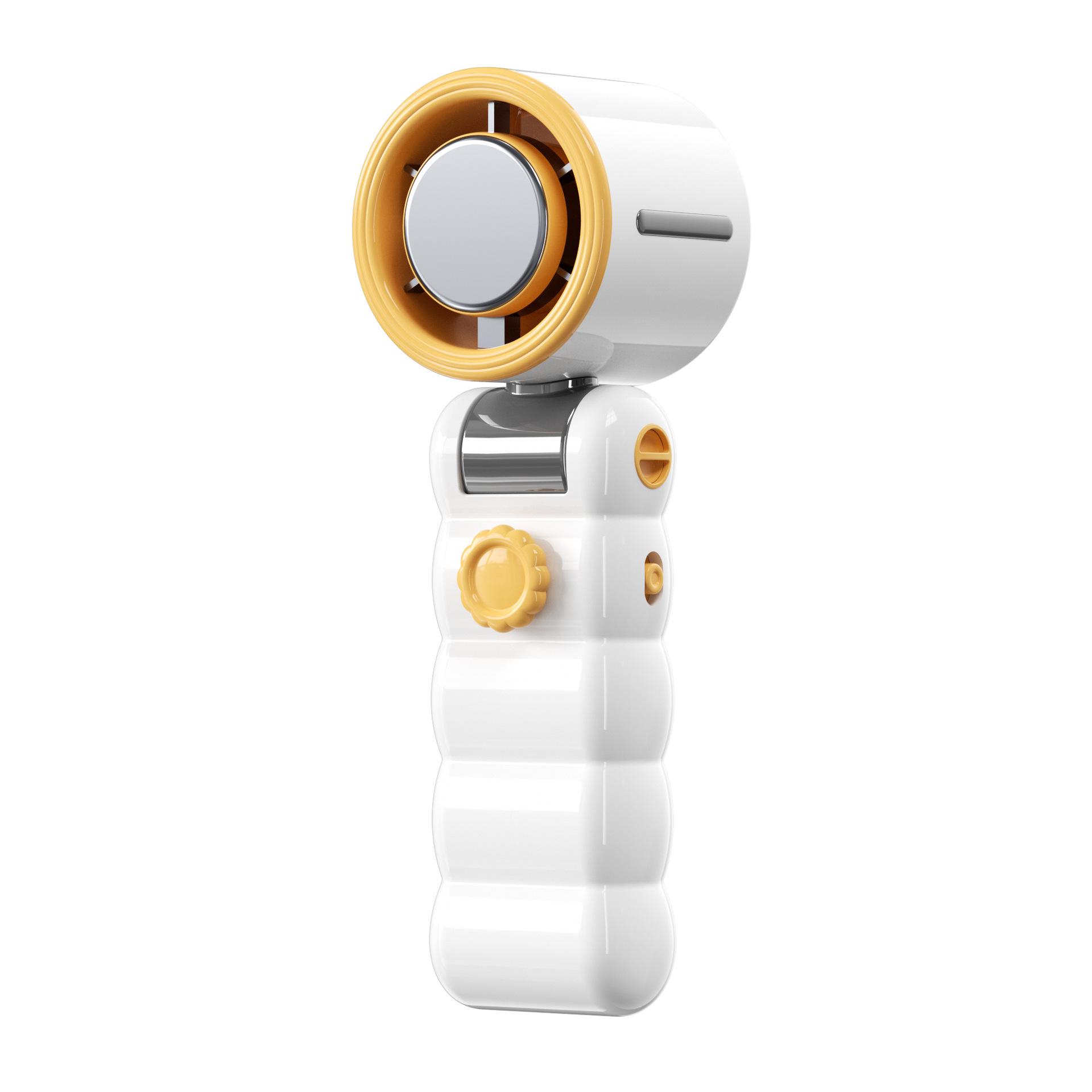 

Turbo High-Speed Foldable Handheld Neck Fan with Ice Pack Cooling, 2026 Model Y28 жовтий/білий