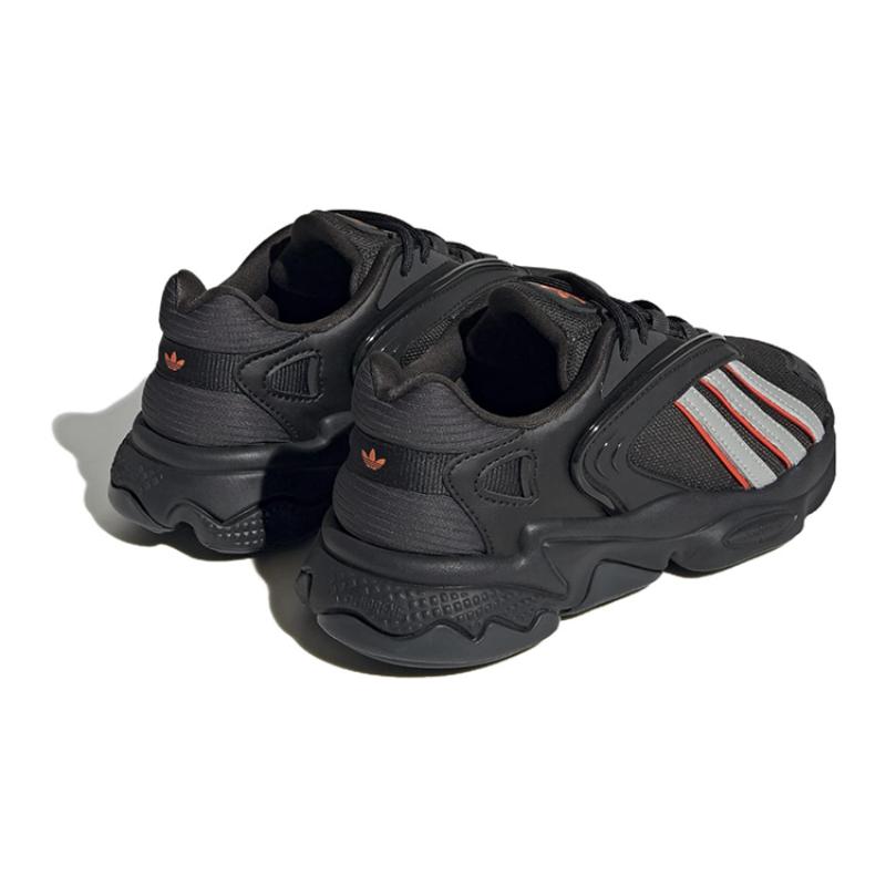 adidas Originals Oztral Low Top Sports Casual Shoes Black Silver Kids' Sneakers HR0265