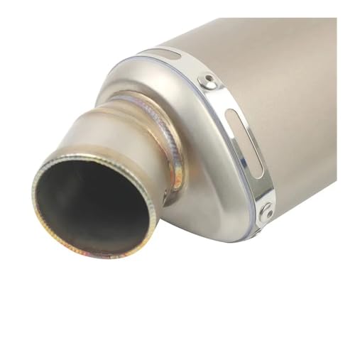 Universal 51mm motorcycle exhaust pipe silencer suitable for 100cc-1000cc models including Fz6 Pcx125  Silver