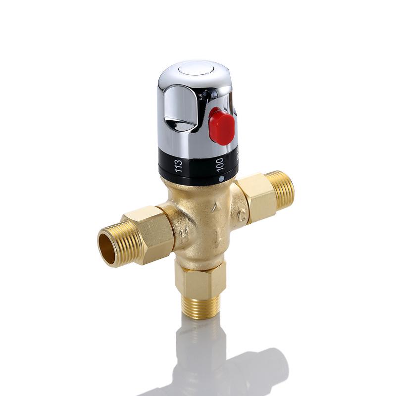 Heißverkaufendes 1/2 NPT Messing-T-Stück Thermostatisches Mischventil für Warmwasserbereiter: Regelt Warm- und Kaltwasser