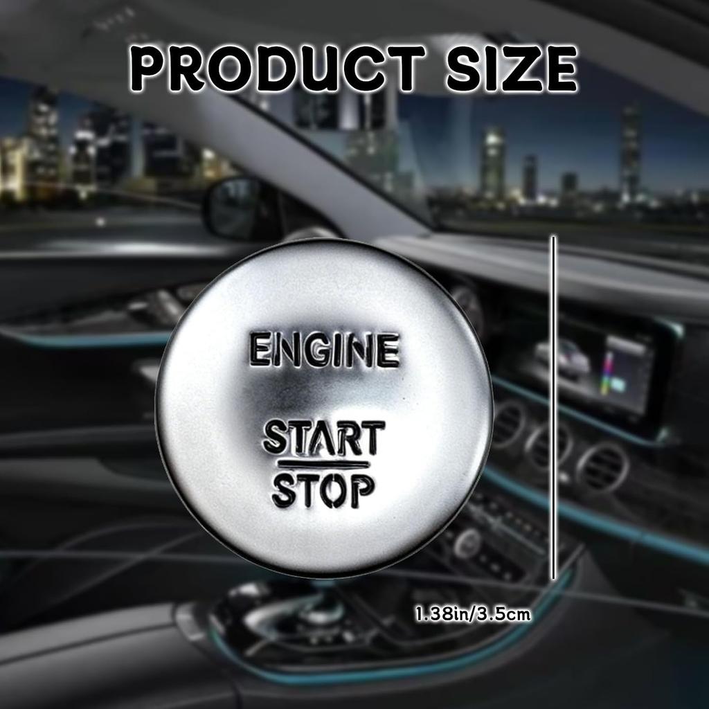 Push Start Button Ignition Replacement for Mercedes Benz Accessories, Keyless Engine Start Stop Button Switch Compatible with C300 CLA250 E350 GLC300