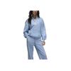 Jordan Solid Color Stand Collar Half-Zip Sweatshirt Women Tops Blue Gray FD7222-436