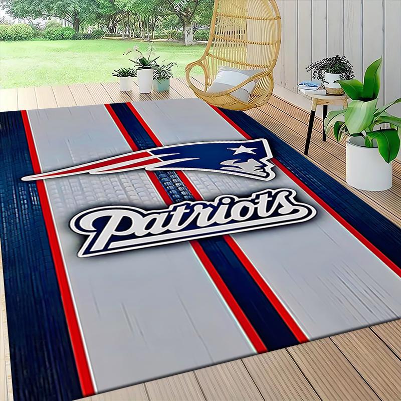 Patriots Team Spirit Carpet Rug Soft Washable Anti Slip Home Living Room Sofa Mats Personalized Christmas Rug