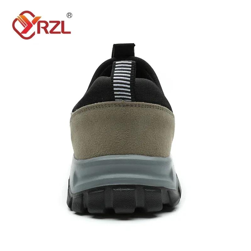 YRZL Outdoor Wanderschuhe Herren Sneaker Slip-on Casual Herrenschuhe Atmungsaktiver Wildlederschuh Rutschfeste Wanderschuhe Schuhwerk