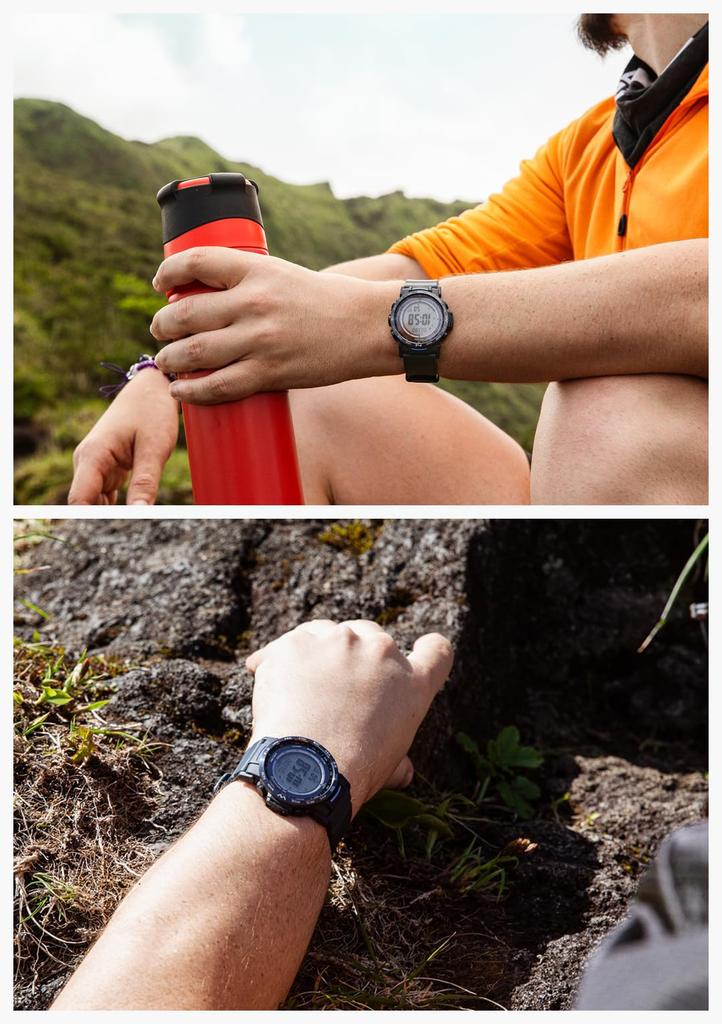 Casio Pro Trek Watch [Official Japanese Product] Radio-Controlled Solar Watch Made with Biomass Plastic PRW-35Y-2JF Men's Navy