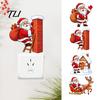 Adesivo Decorativo Interruttore Natale Babbo Natale, Luce per Festa di Natale, Adesivo Murale Festivo Rimovibile Autoadesivo Decorazione Soggiorno Camera da Letto