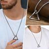 Men's Viking Necklace Stainless Steel Geometric Pendant Waterproof Amulet Collar 55 60 70cm Box Chain