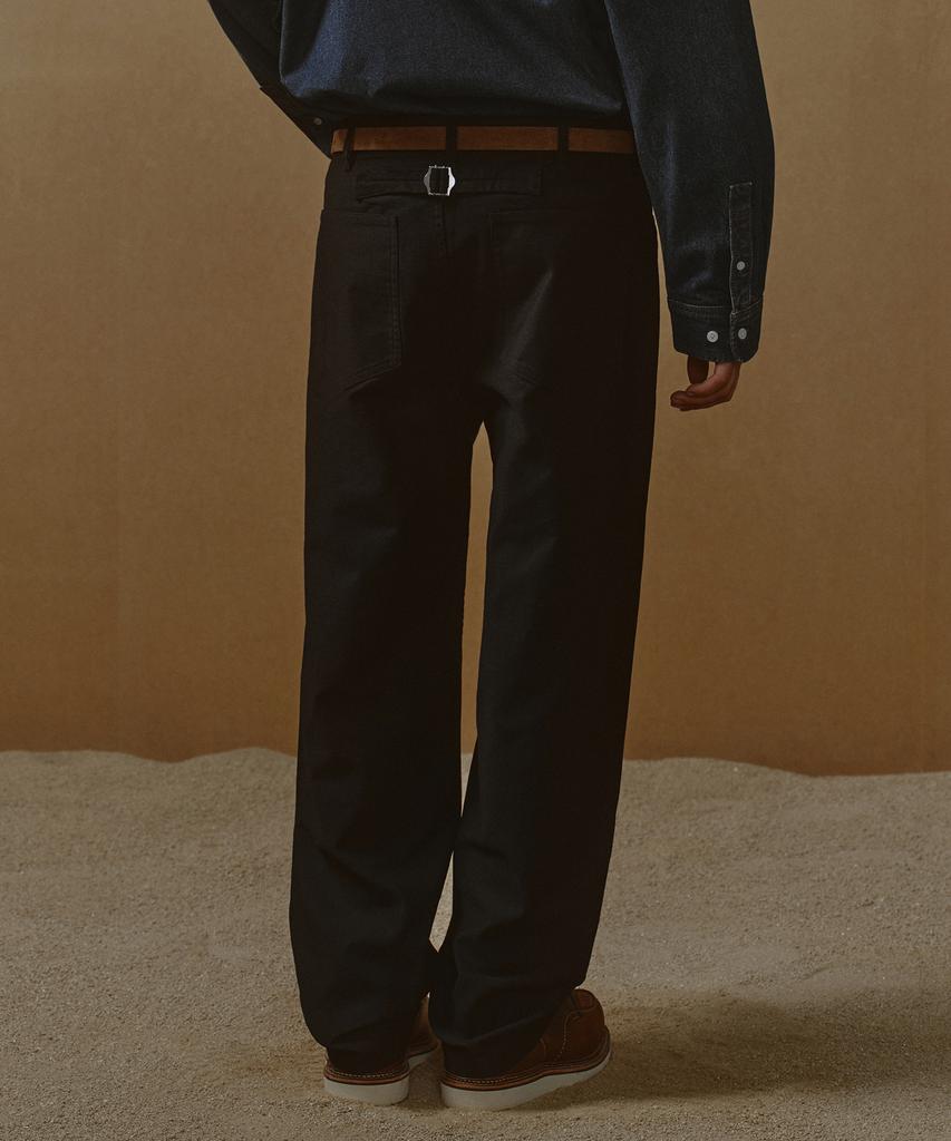 MUSINSA STANDARD Back Satin Baker Pants [Black]