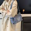 Denim Crossbody Bag for Women with Multi - Pockets & Quilted Detail, Lightweight & Stylish Shoulder Purse