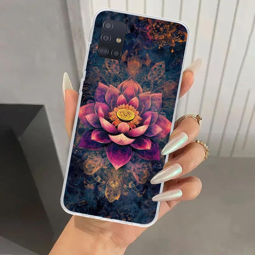 Mandala Chakra Insist Yoga Phone Case for Samsung Galaxy A52 A32 A22 A12 A02S A50S A30S A10S Note 20 Ultra 10 Plus S10 A31 A20 A