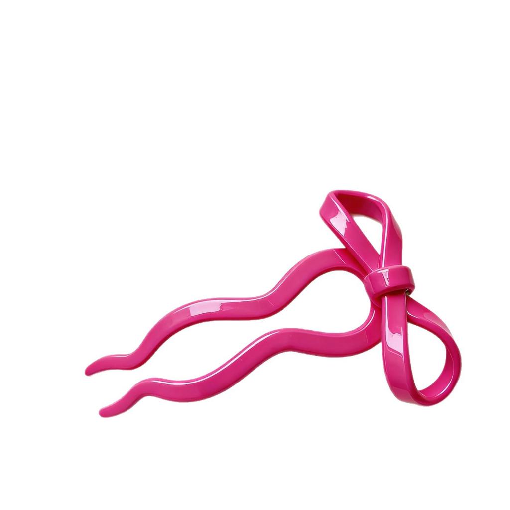 Ballet Style Colorful Bow Hairpin for Updo and Flyaway Hair - Cute Acetate Hair Clip