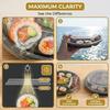 10 Pezzi Vassoio Rotondo per Sandwich con Coperchi Scatole per Imballaggio Cibo di Grado Alimentare Sushi Vassoi Durevoli per Catering Contenitore Ciotola Sushi