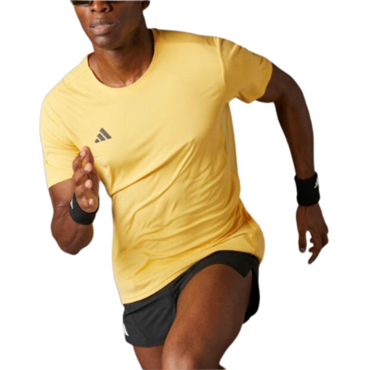 adidas SS24 T Shirt Men's Light Yellow IR7126