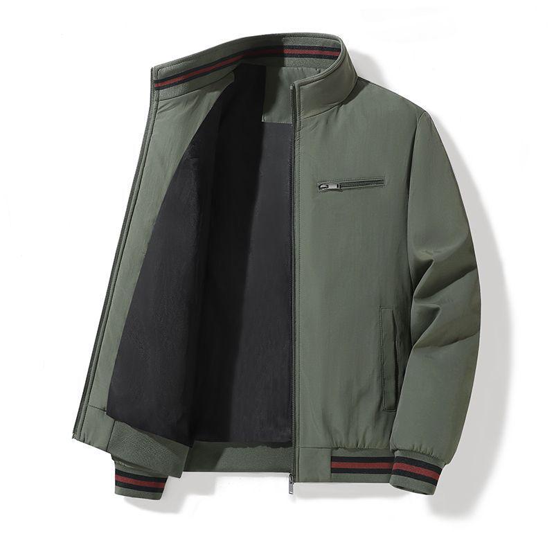 

Men s Casual Loose Fit Fleece-Lined Workwear Jacket - Multi-Pocket, Plus Size, Spring/Autumn Warmth 4XL (158-175 lbs)