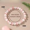 Small Fresh Bracelet, Niche Personalized Pink And White Opal Bracelet, Female Cute Bracelet Beaded.