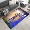 Star Player Kylian Mbappé Floor Mat Design for Outdoor Playrooms Game Room Entryway Antislip Carpet Anime Office Decor