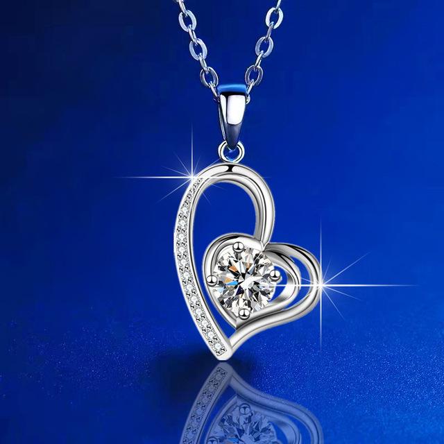 Collier en métal tendance avec cœur pour femme, jolie fille, ras du cou en cristal de zircon, cadeau de mariage, chaîne de clavicule