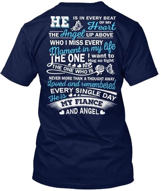 He Is My Fiance Angel In Memory TTshirt Made in the USA Size S to 5XL