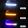 2pcs Waterproof Flexible DRL LED Strip Start Scaing Daytime Running Light  Brake Flow Lamps
