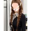 Guangzhou Fabric Women's American College Style Fake Two-Piece Slim Long Sleeve Shirt for Autumn/Winter